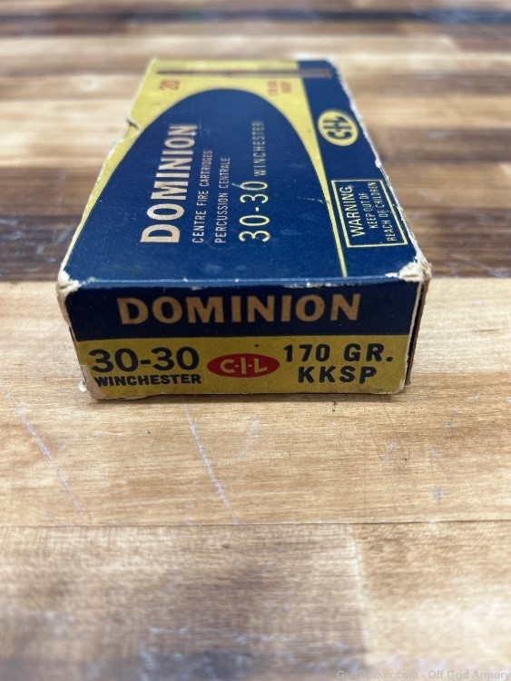 Dominion 30-30 Vintage Box Once Fired Correct Brass-img-3