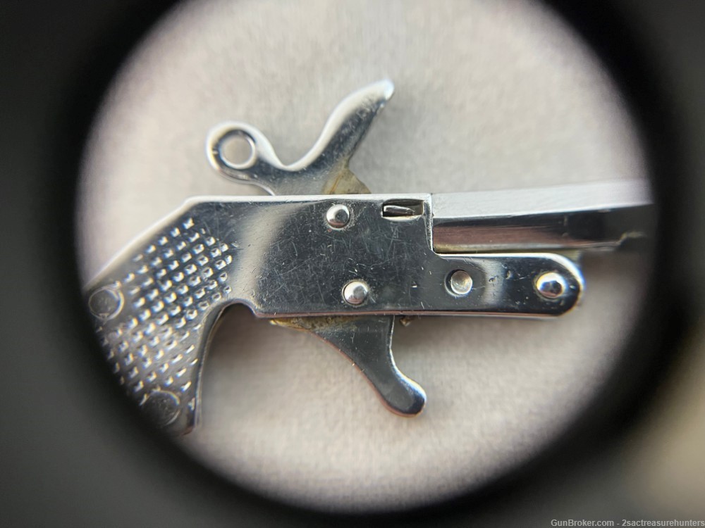 Vintage Little Atom Nickel Tone 2mm Pinfire Pistol-img-8