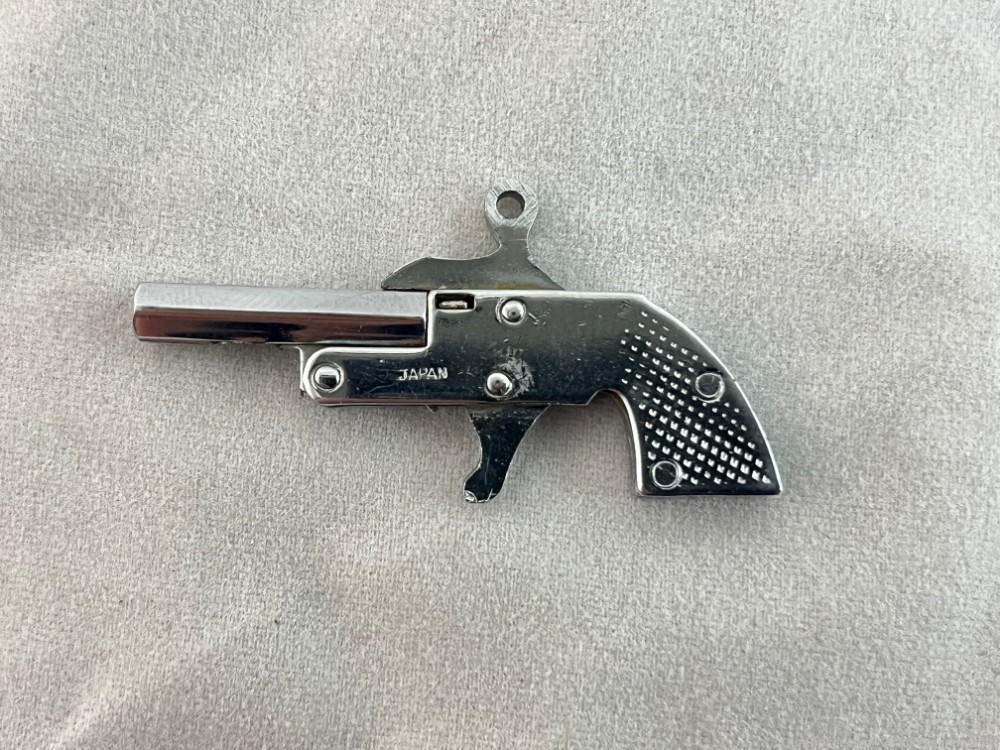 Vintage Little Atom Nickel Tone 2mm Pinfire Pistol-img-3