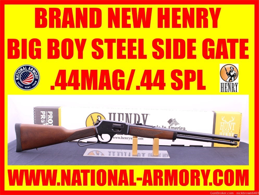 BRAND NEW HENRY H012G STEEL BIG BOY 44 MAG/ 44 SPL 20” BARREL -img-0