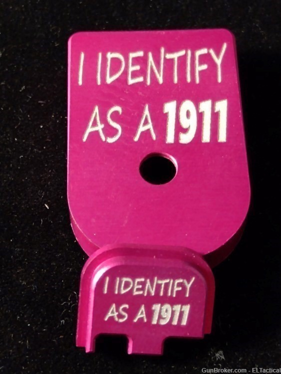 I Identify 1911 Glock slide cover plate & Magazine Plate, Fits All Glocks-img-0