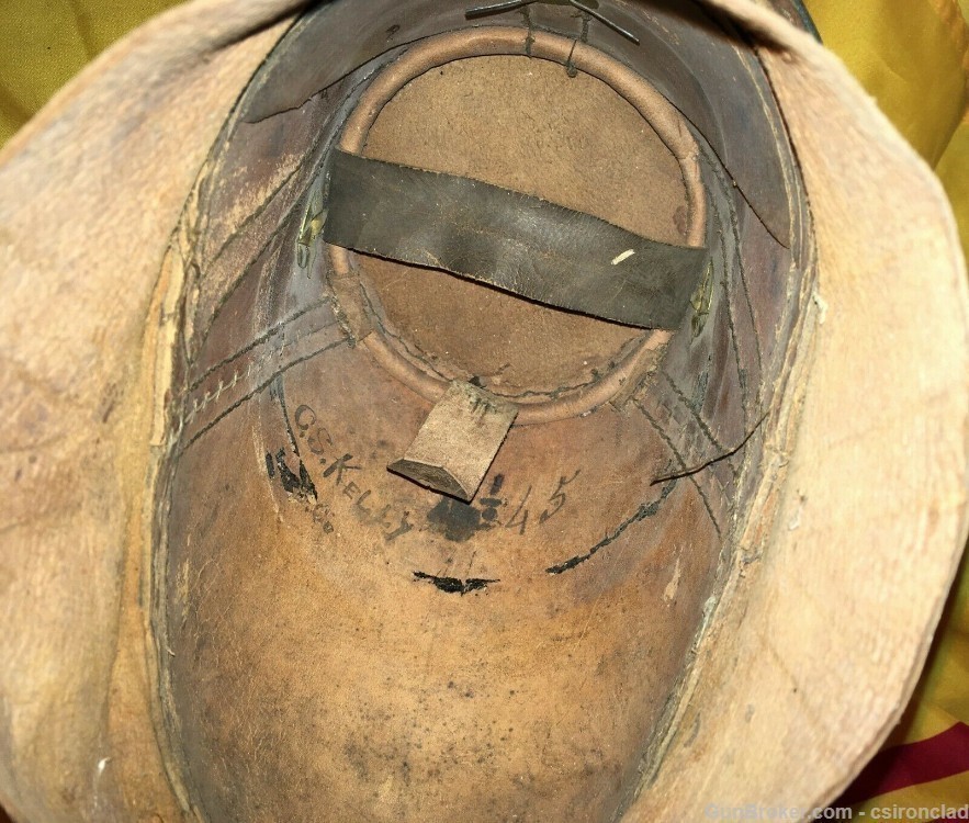 U.S. Army Leather Shako with pompom and insignia Civil War pre-civil war-img-5