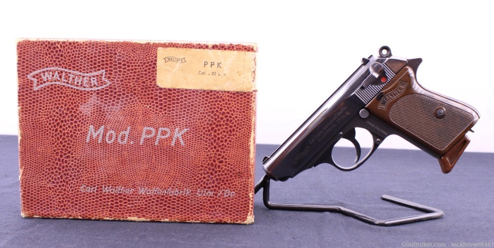 1966 WALTHER PPK 22 LR 3.25” BARREL PRE GCA W/ FACTORY BOX -img-2