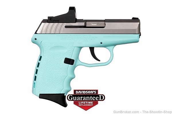 SCCY Model CPX-2 Compact Pistol w/ RED DOT SIGHT 9MM 10RD 2TONE Blue SS NEW-img-0