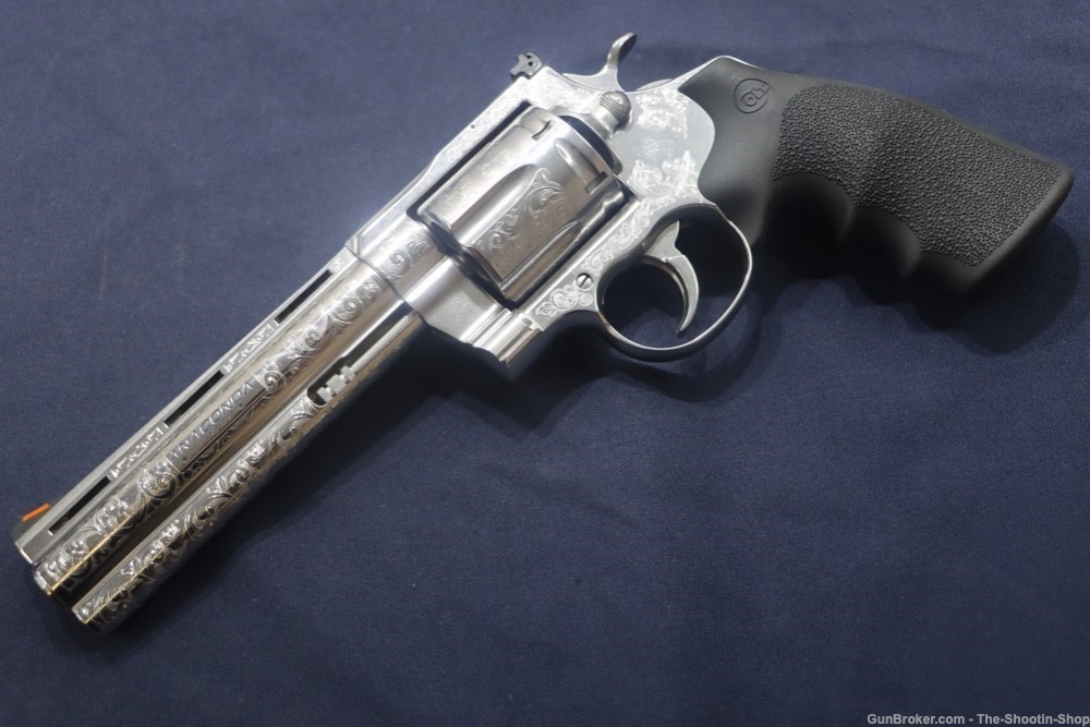 Colt Model ANACONDA Revolver STAINLESS SCROLL ENGRAVED 6" 44 MAGNUM 44MAG-img-40