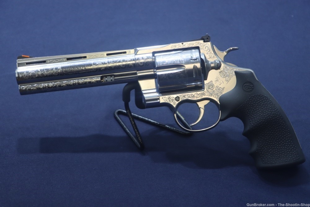 Colt Model ANACONDA Revolver STAINLESS SCROLL ENGRAVED 6" 44 MAGNUM 44MAG-img-0