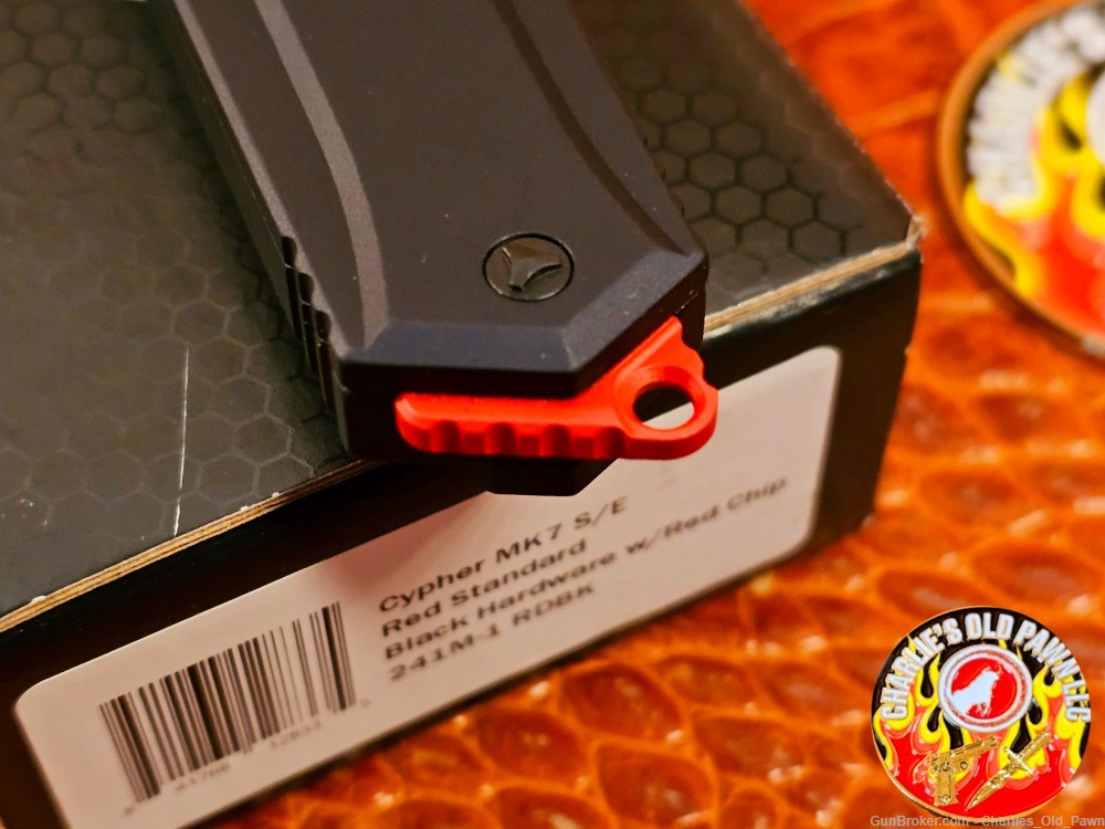 Microtech Cypher MK7 S/E Red Wharncliffe Standard Blade OTF Auto Knife-img-12