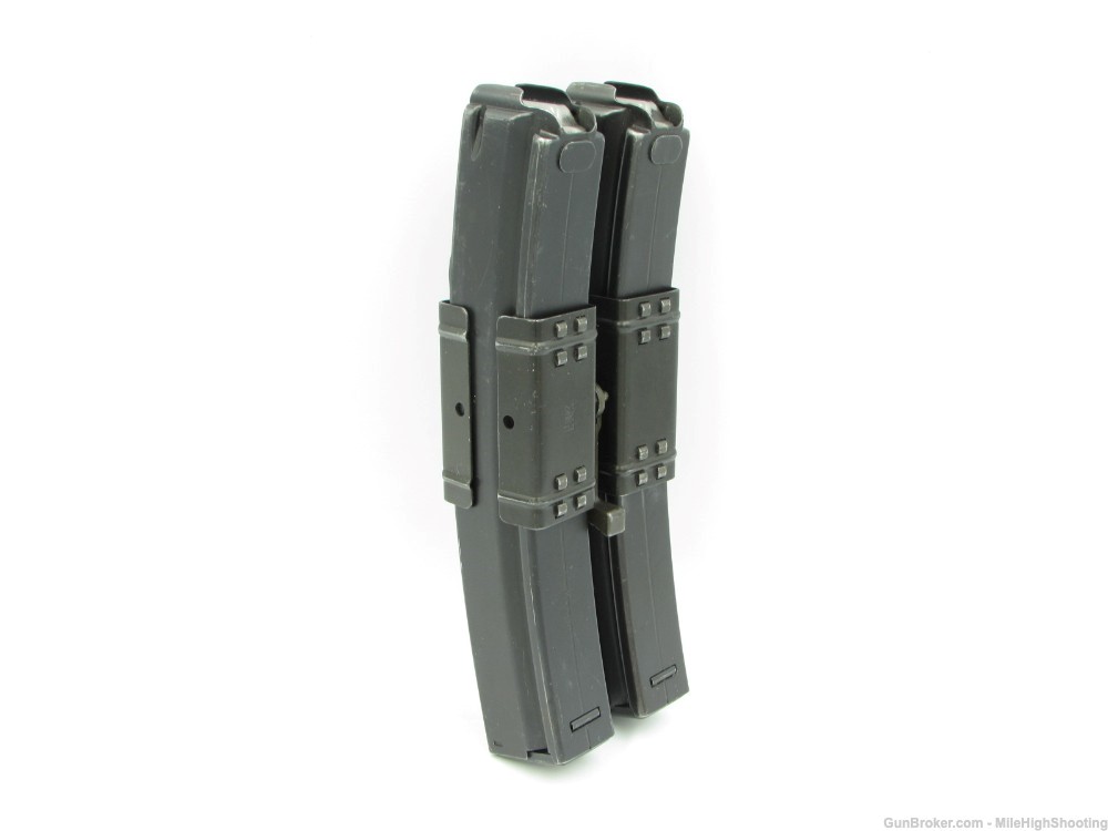 Police Trade-In: 2x Heckler & Koch H&K MP5 9mm Magazines in HK Mag Coupler-img-0