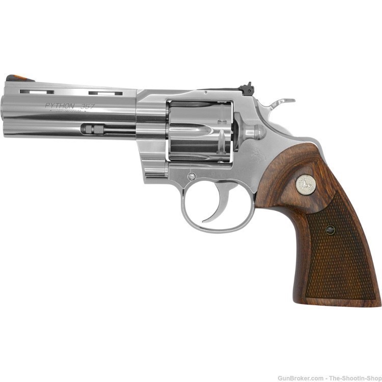 Colt Model Python Stainless 357 Magnum Revolver 4" 357MAG NR DA SA 357 MAG-img-0
