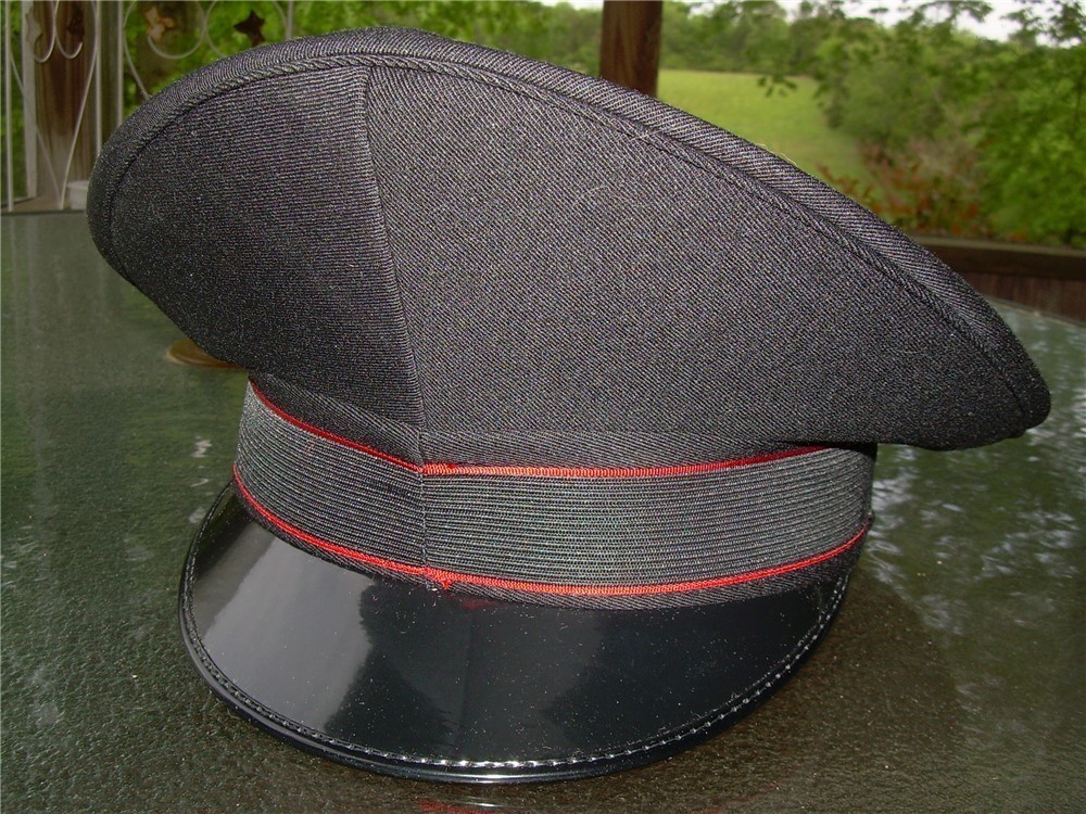 Italian Confezioni Co. mil/pol officer peaked VISOR HAT cap NOS, Lg-img-7