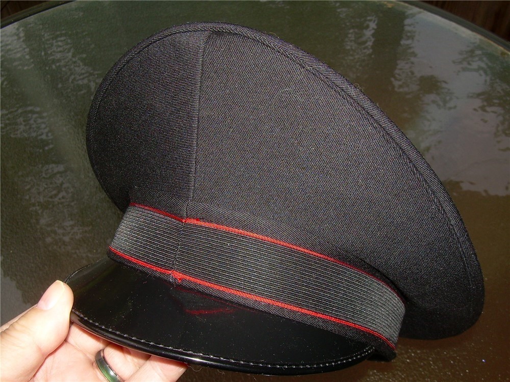 Italian Confezioni Co. mil/pol officer peaked VISOR HAT cap NOS, Lg-img-6