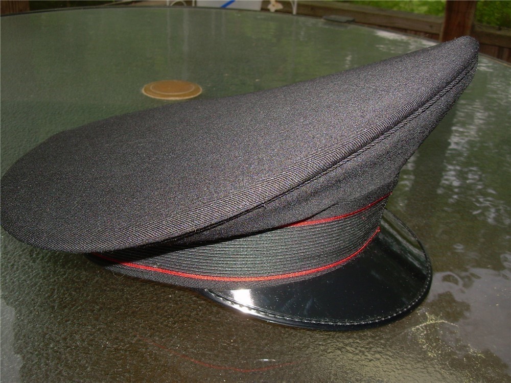 Italian Confezioni Co. mil/pol officer peaked VISOR HAT cap NOS, Lg-img-4