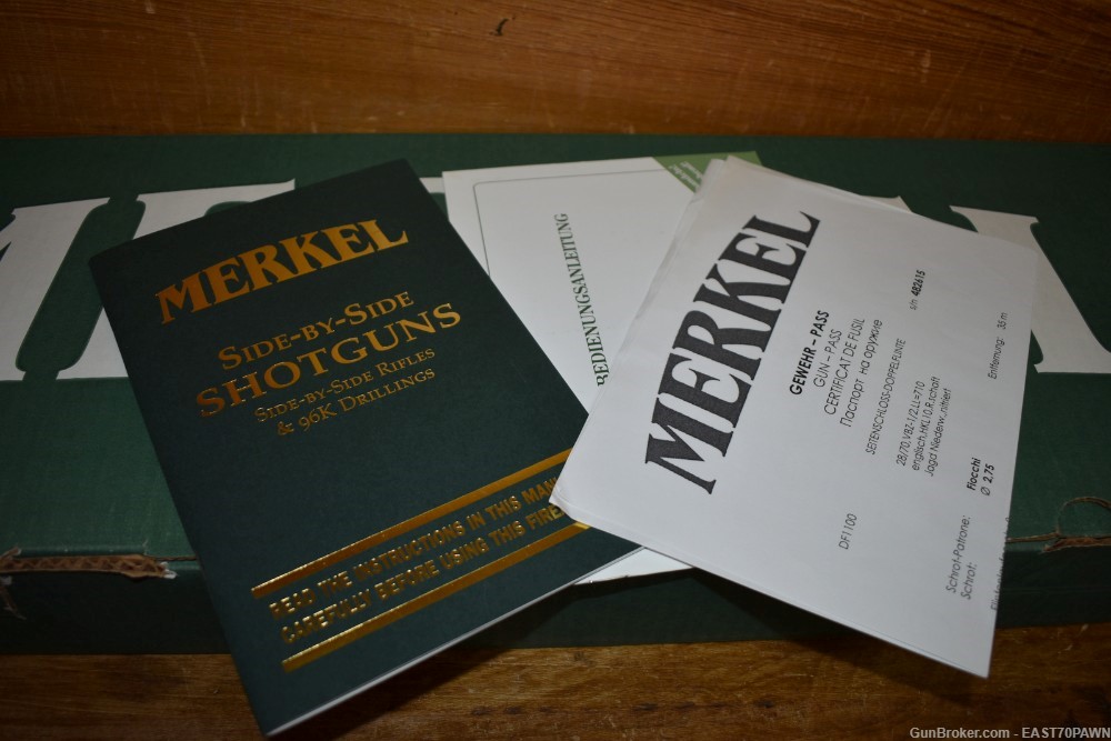 Merkel 280SL 28 Gauge SXS Side by Side Engraved German Shotgun Box & Manual-img-85