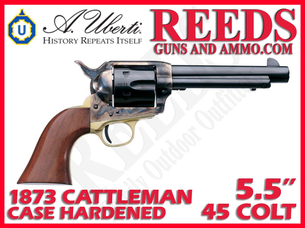 Uberti 1873 Cattleman Brass Case Hardened 45 Colt 5.5in 6 Shot 356410-img-0