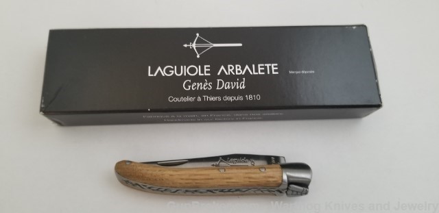 Laguiole Arbalete G. David French Knife. Beechwood. Stainless. 8cm.  L16.-img-6