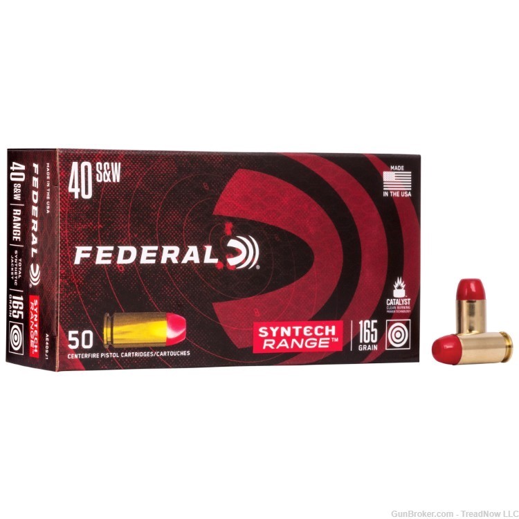 Federal Syntech Action Pistol, 40 S&W, 165 Grain, 50rd box-img-0