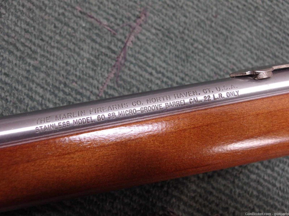 MARLIN 60 SB .22LR - STAINLESS - 19" - NEW HAVEN, CT - EXCELLENT-img-13