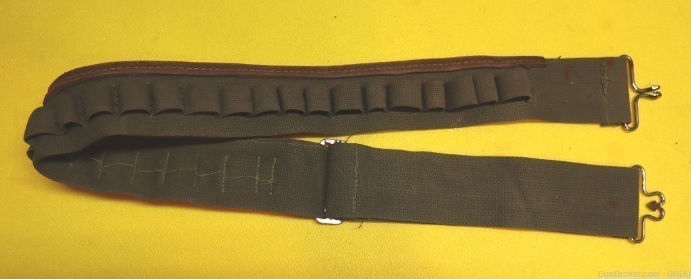 Cartridge belt, holds 8 12ga and 16 rimmed 45 or 30 caliber rifle shells.-img-1