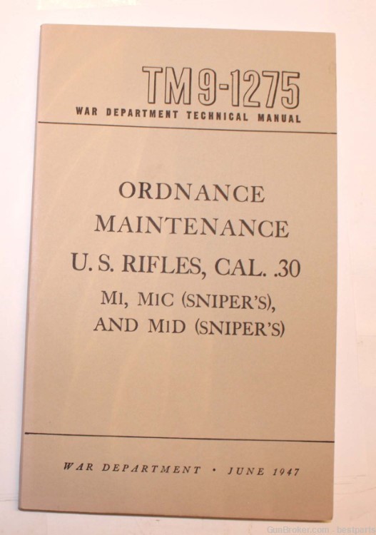 TM9-1275 War Department Technical Manual, NOS - # 2-img-0