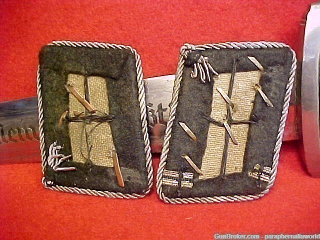 Estonian Waffen SS 20th Waffen Gren Div Officers InCountry Made Collar Tabs-img-3