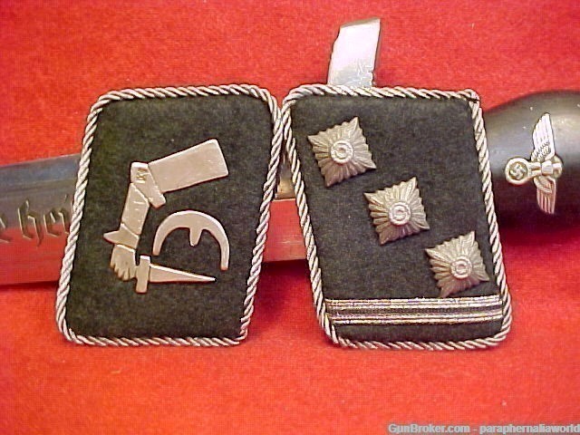 Estonian Waffen SS 20th Waffen Gren Div Officers InCountry Made Collar Tabs-img-0