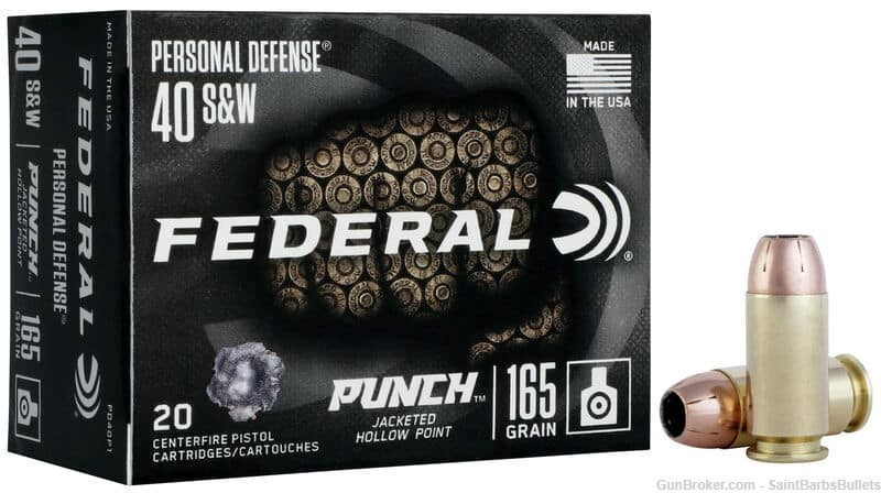 Federal Personal Defense Punch .40 S&W 165gr JHP - 20 Rounds-img-0