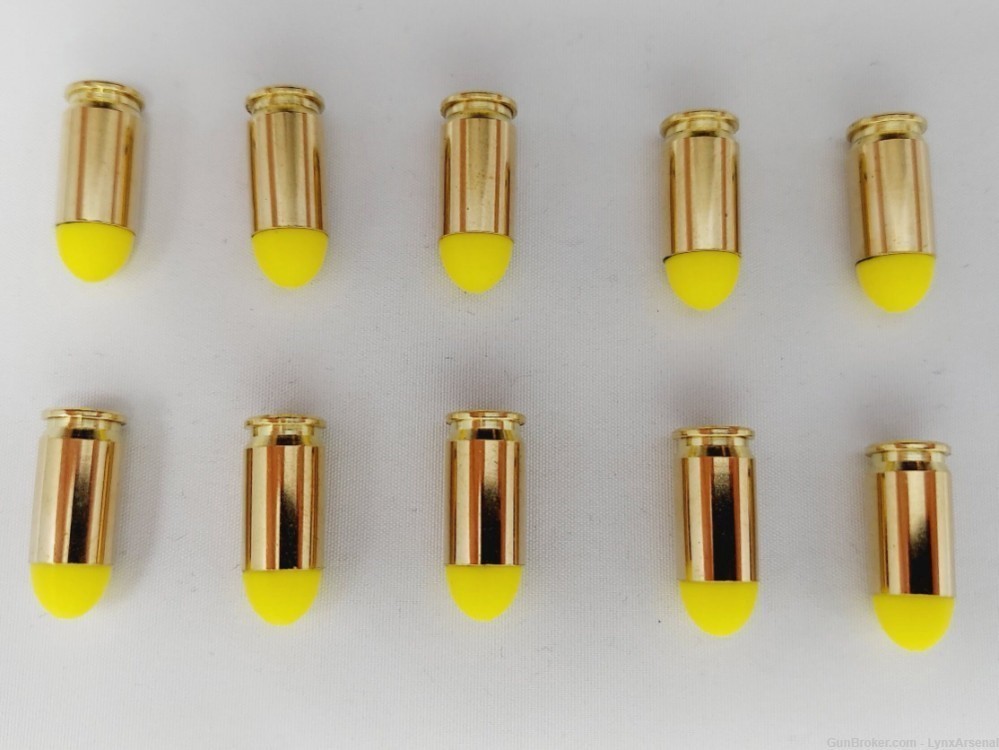 9mm Makarov Brass Snap caps / Dummy Training Rounds - Set of 10 - Yellow-img-4