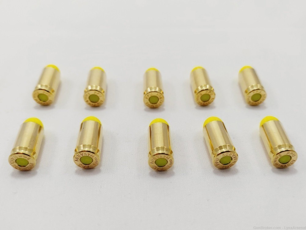 9mm Makarov Brass Snap caps / Dummy Training Rounds - Set of 10 - Yellow-img-3
