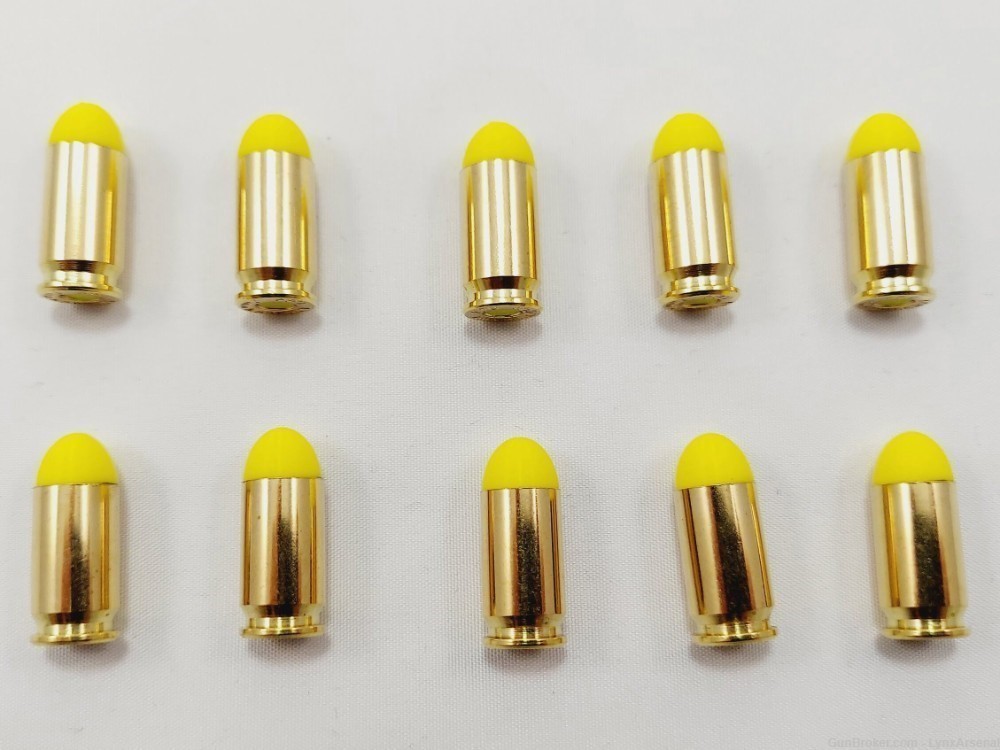 9mm Makarov Brass Snap caps / Dummy Training Rounds - Set of 10 - Yellow-img-2