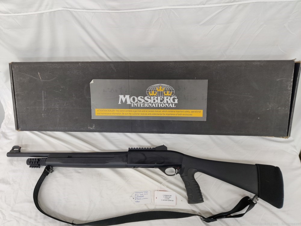 Used Mossberg SA20 Tactical 20 Gauge Semi-Auto Shotgun w/Pistol Grip, -img-9