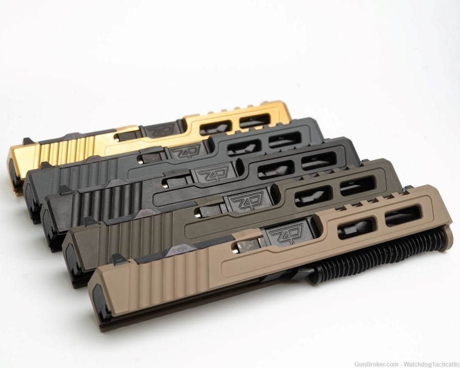 Complete GREY ZP Slide For Gen 3 Glock 19 W/ OPTIC CUT-img-4