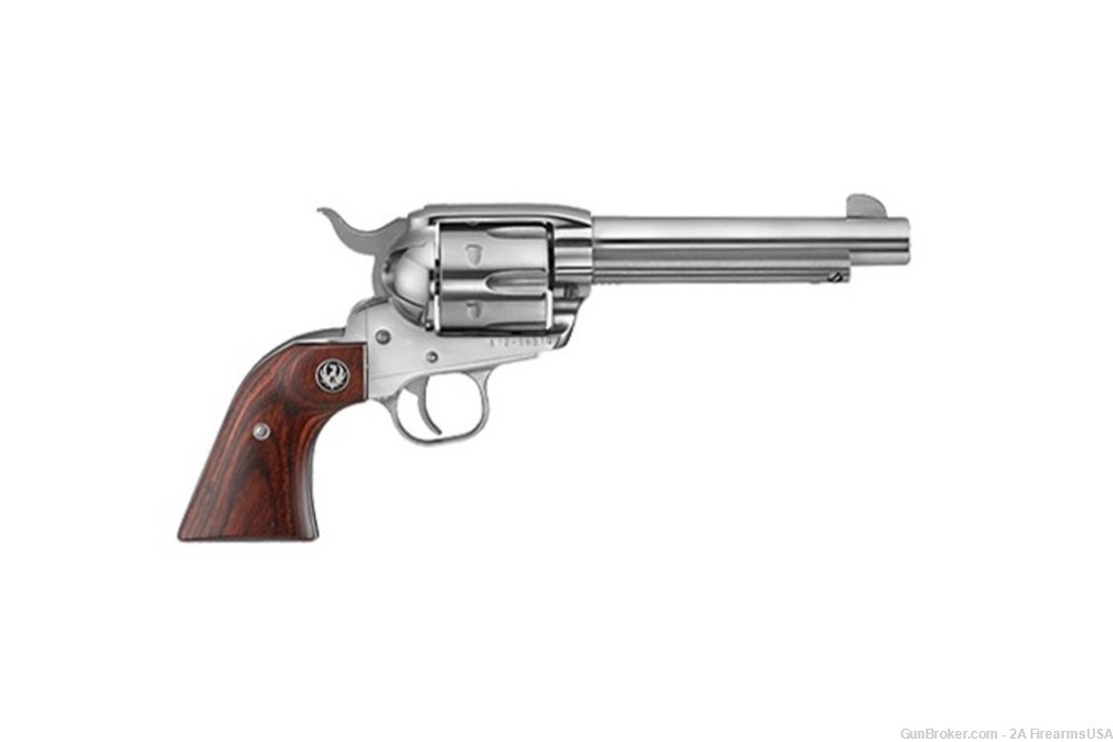 Ruger New Vaquero - 357 Mag - 5.5" Barrel - High Gloss Stainless - 6 Shot-img-0