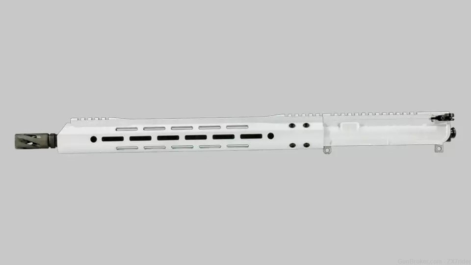 AR-15 7.62x39 16" White Powder Coat Upper Receiver Assembly with BCG AR47-img-1