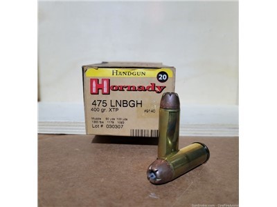 Hornady 475 Linebaugh Ammo 400gr XTP LNBGH #9140 (20 rounds) No cc fees 