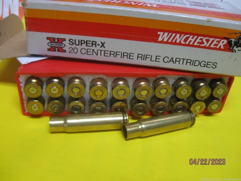 Excellent Classic 358 Winchester H&R Box 22 pcs Once Fired Brass; More too-img-1
