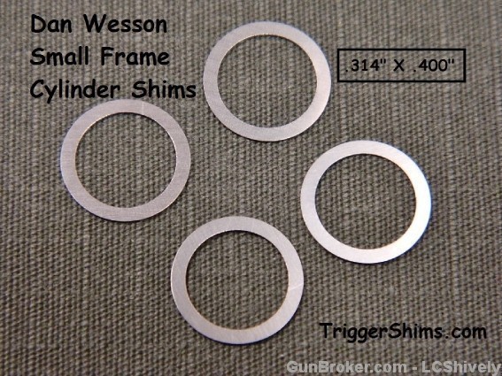 Dan Wesson Small Frame Cylinder / Endshake Shims 4 Pak-img-0