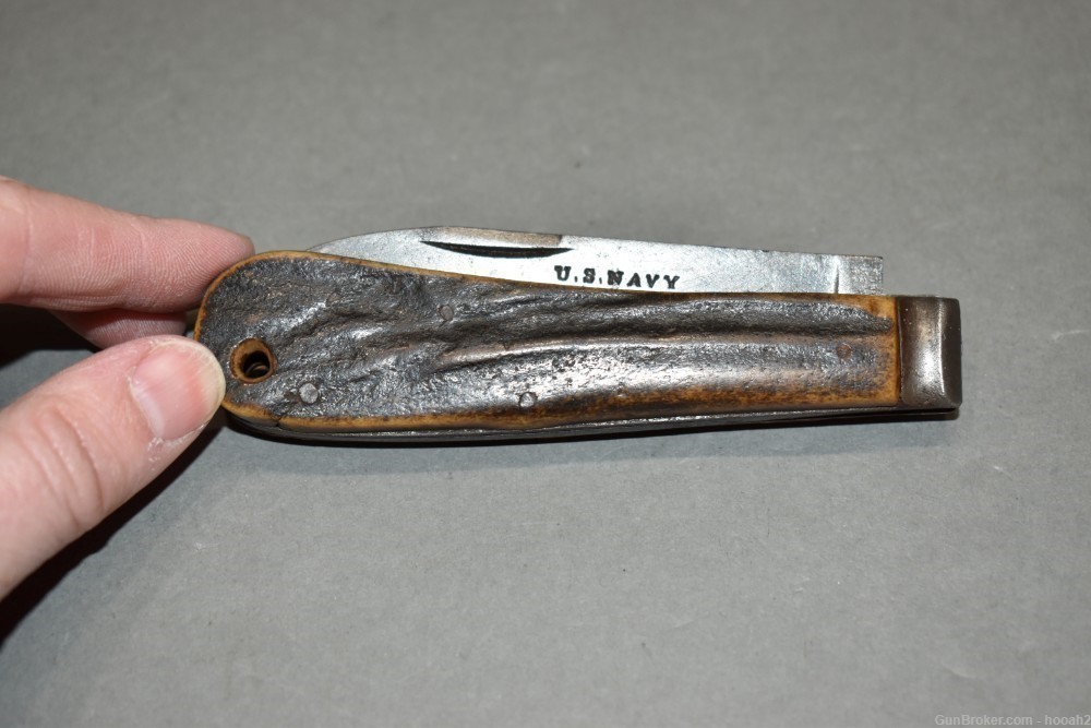 US Navy USN Civil War Folding Knife HH Taylor & Brothers ? Sheffield -img-10