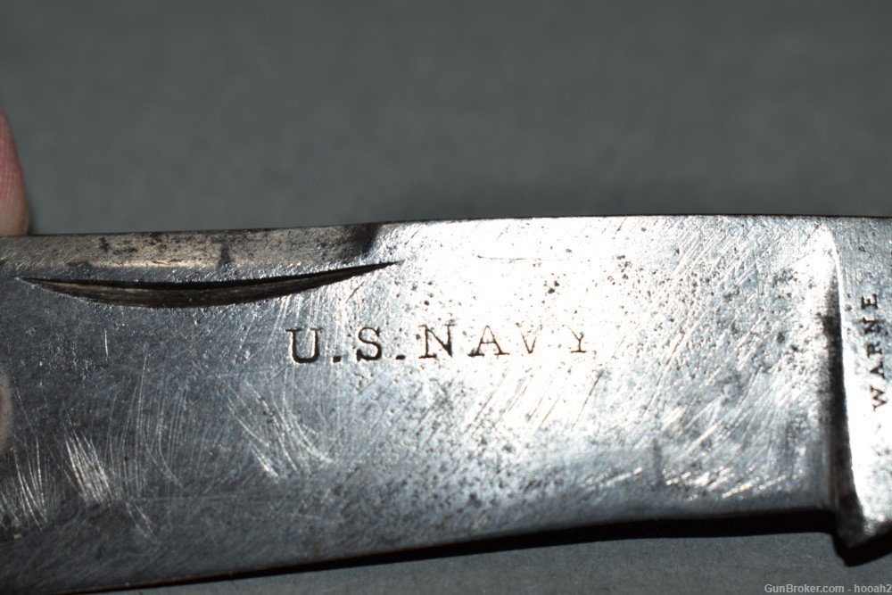 US USN Navy Folding Rope Knife Warne Cheever & Co Civil War Era EJ USMC Mkd-img-2