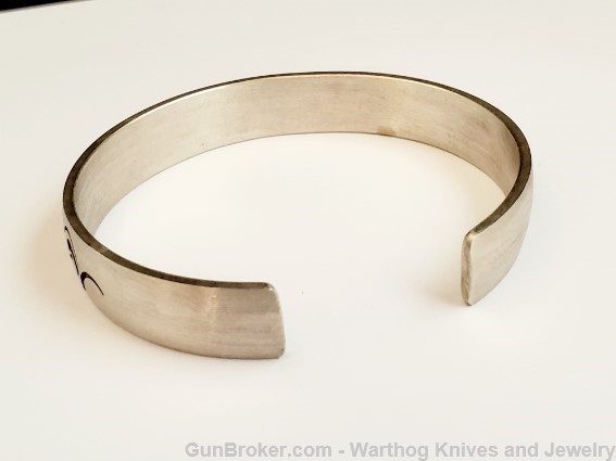925 Sterling Silver Cuff Bracelet w/Engraved Argali Heads. UNISEX.*REDUCED*-img-3