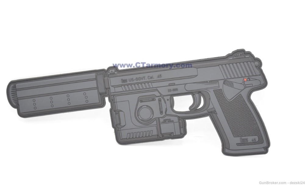 HECKLER & KOCH HK MARK 23 PROTOTYPE W/ LAM AND SUPPRESSOR GIANT LOGO PATCH-img-2
