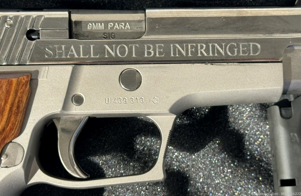 Sig P226 RARE Nickel Engraved Shall-Not-Be-Infringed 9mm LNIB-img-0