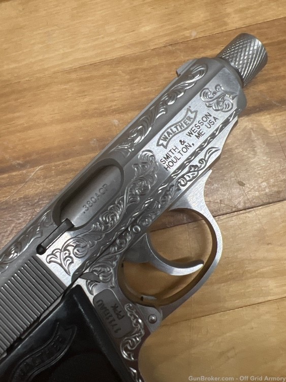 100% ENGRAVED WALTHER PPK .380 THREADED FOR SUPPRESSOR!-img-9