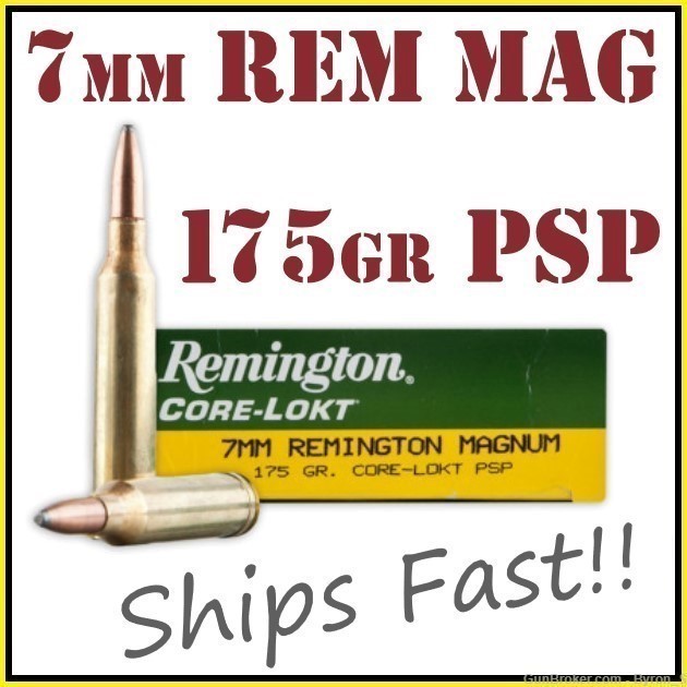 20rds Remington Core-Lokt™ 7mm Rem Mag 175gr JSP R7MM3 + FAST SHIP-img-0