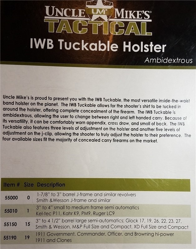 UM Tactical IWB Tuckable holster for 1911 Gov't-img-3