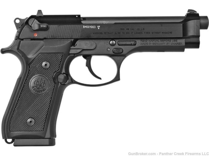 Beretta M9 .22LR Pistol - Blue/Black, 4.9" Barrel, 15+1 92F J90A1M9F19  -img-1