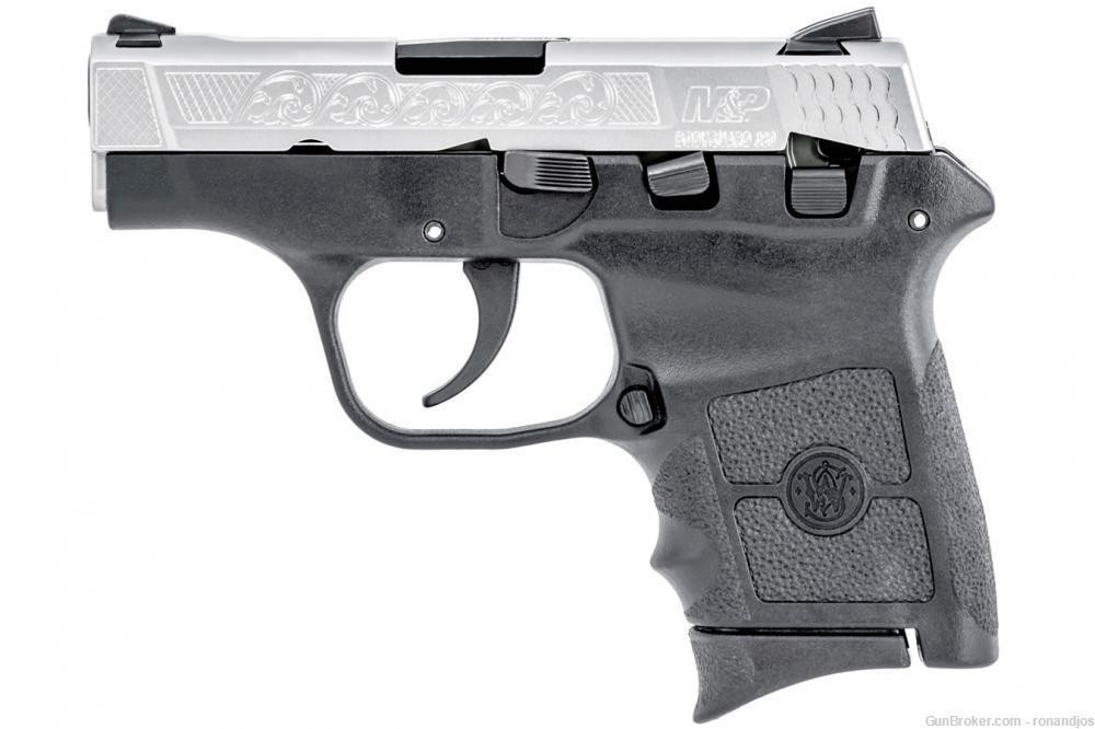 Smith & Wesson BG380  380ACP Stainless Steel Engraved PENNY AUCTION-img-0
