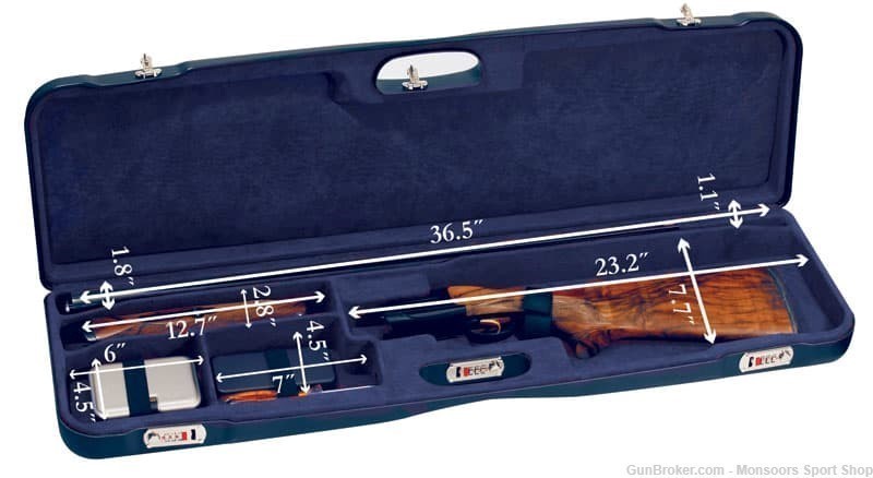 Negrini O/U Deluxe High Rib Trap/Sporting Shotgun Case #5164-img-3