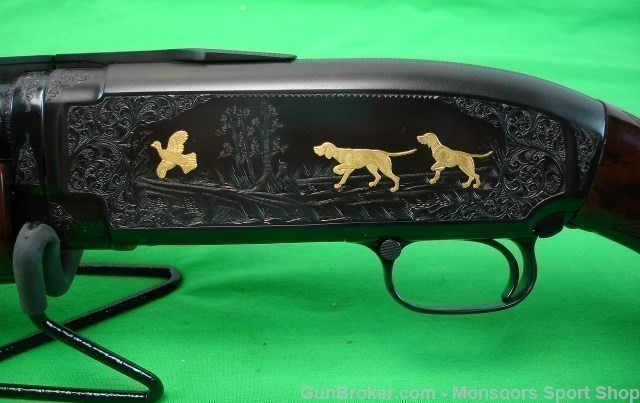 Winchester Model 12 Trap, Gold Engraved, 1926-img-12