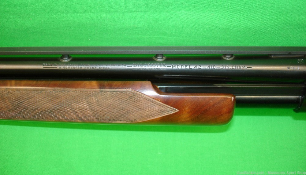 Winchester Model 42 - 410ga / 30" Length Barrel Simmons Rib Fajen Wood 1949-img-10