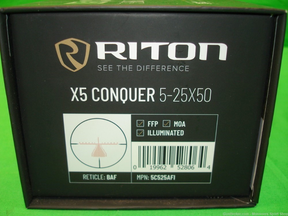Riton X5 Conquer 5-25x50 Scope #5C525AFI - New - No CC - Free Ship-img-5